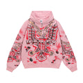Vale Forever Pink Wing Cross Graphic Hoodie