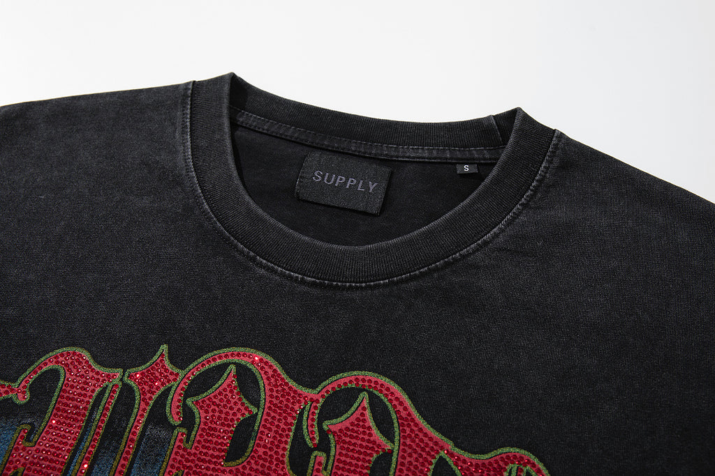 Supply Urban Legacy Rhinestone Oversized Graphic Tee