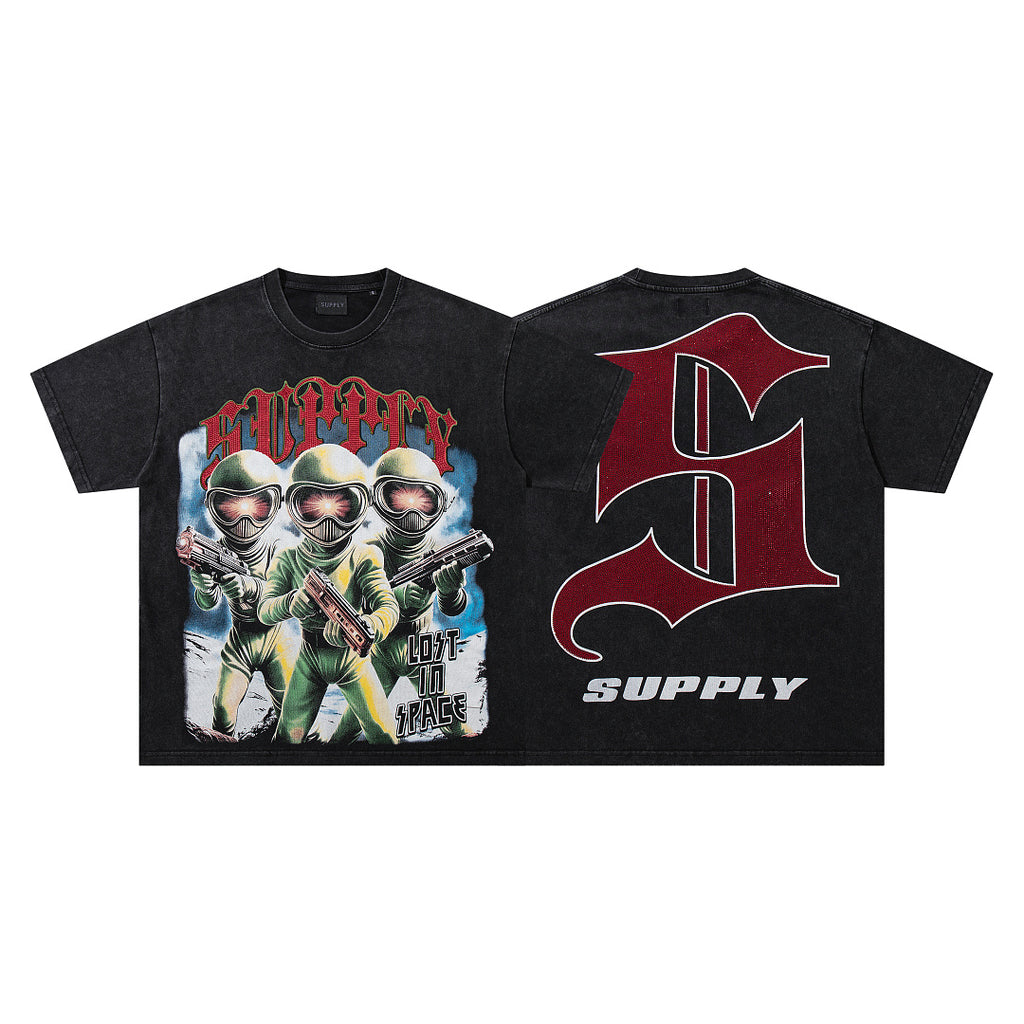 Supply Urban Legacy Rhinestone Oversized Graphic Tee