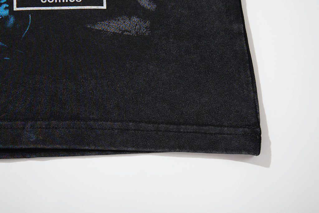 Supply Street Division Rhinestone Graphic Oversized Tee
