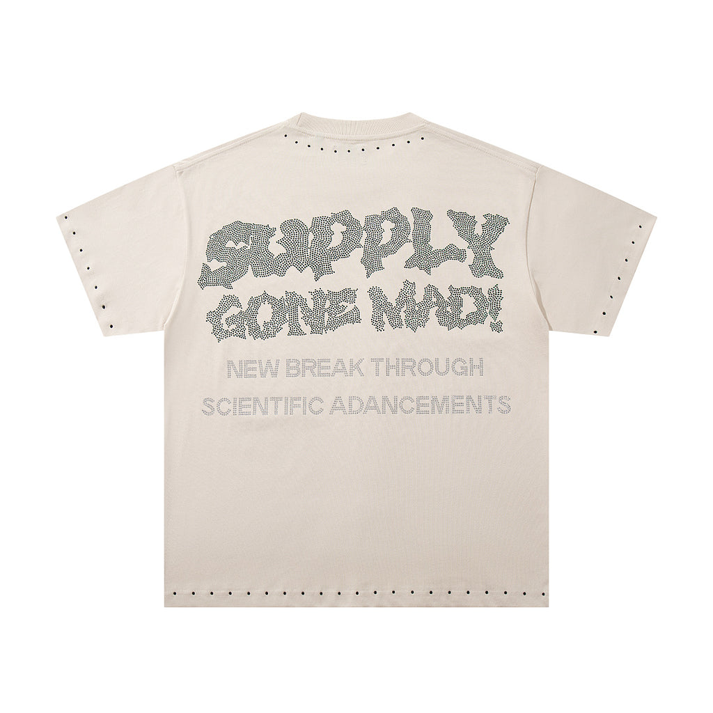 Supply Midnight Code Rhinestone Graphic Oversized Tee