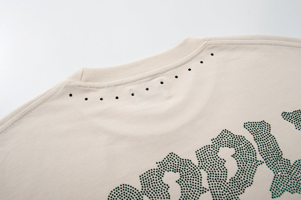 Supply Midnight Code Rhinestone Graphic Oversized Tee