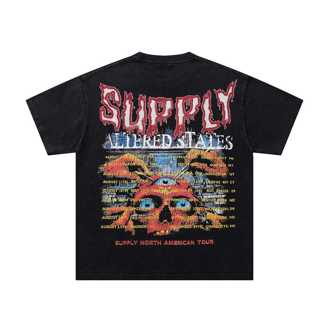 Supply Avenue Luxe Rhinestone Oversized Graphic Tee