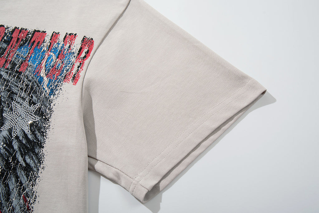 Supply Motion Rhinestone Graphic Oversized Street Tee