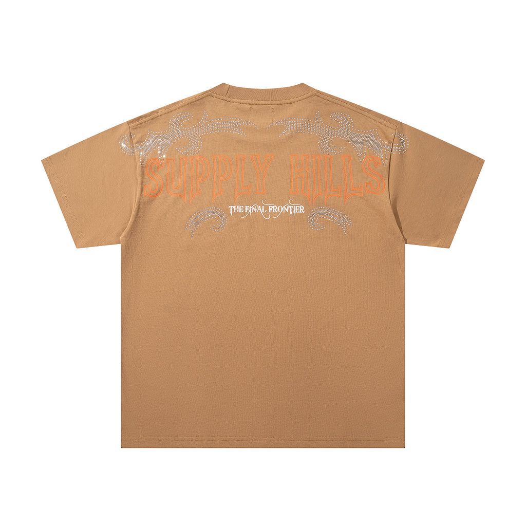 Supply Urban Code Rhinestone Graphic Oversized T-Shirt