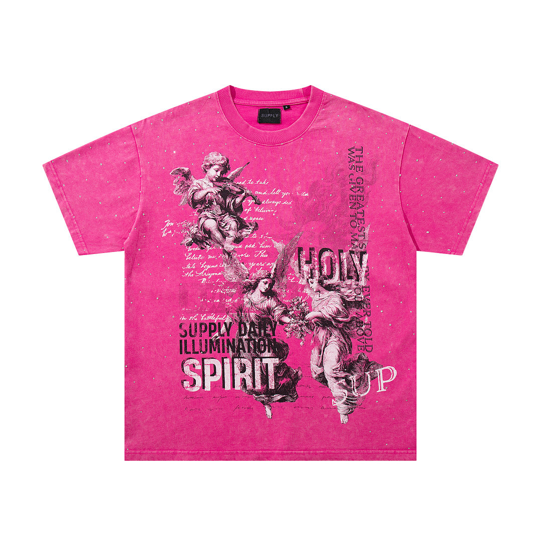 Supply Streetline Rhinestone Graphic Oversized Tee