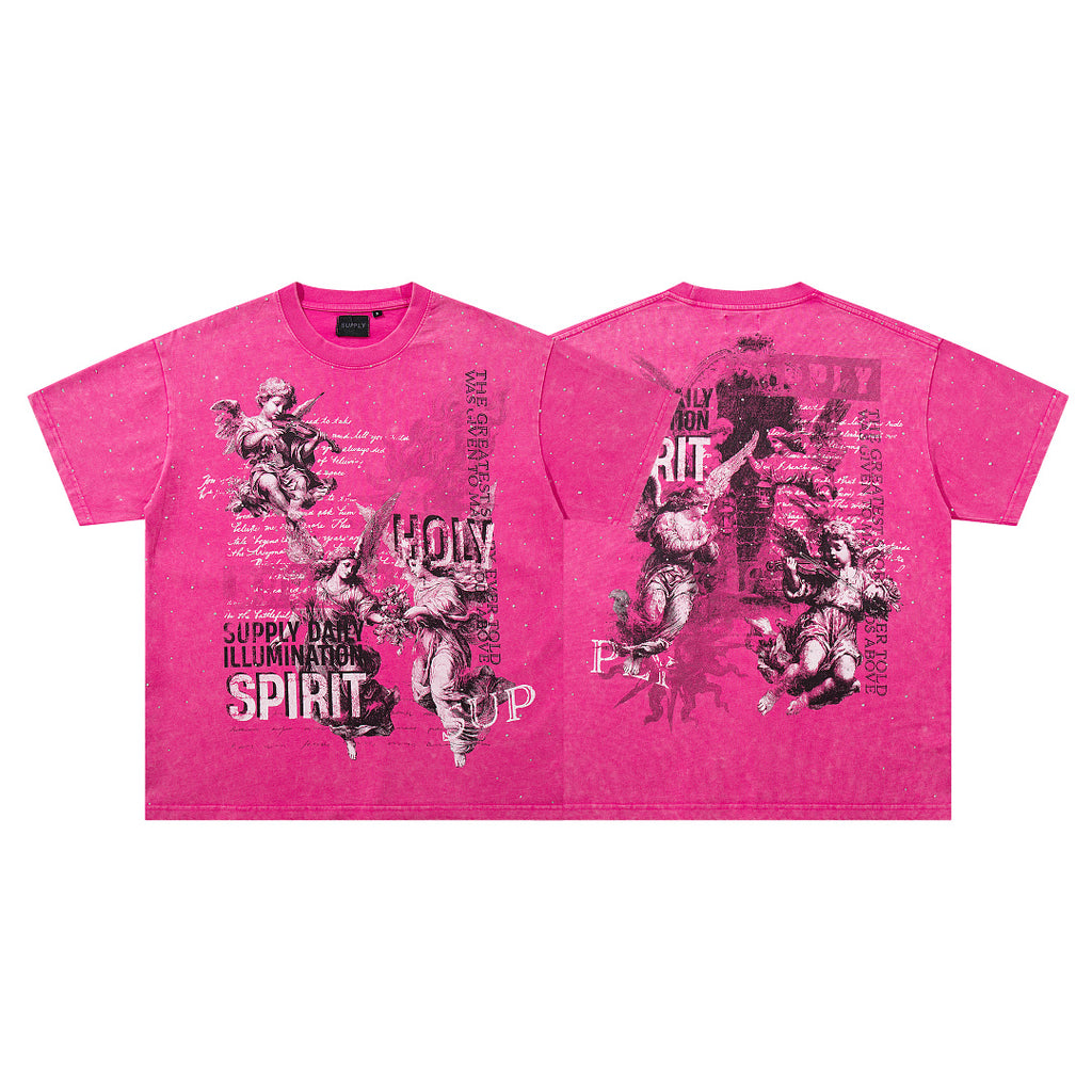 Supply Streetline Rhinestone Graphic Oversized Tee