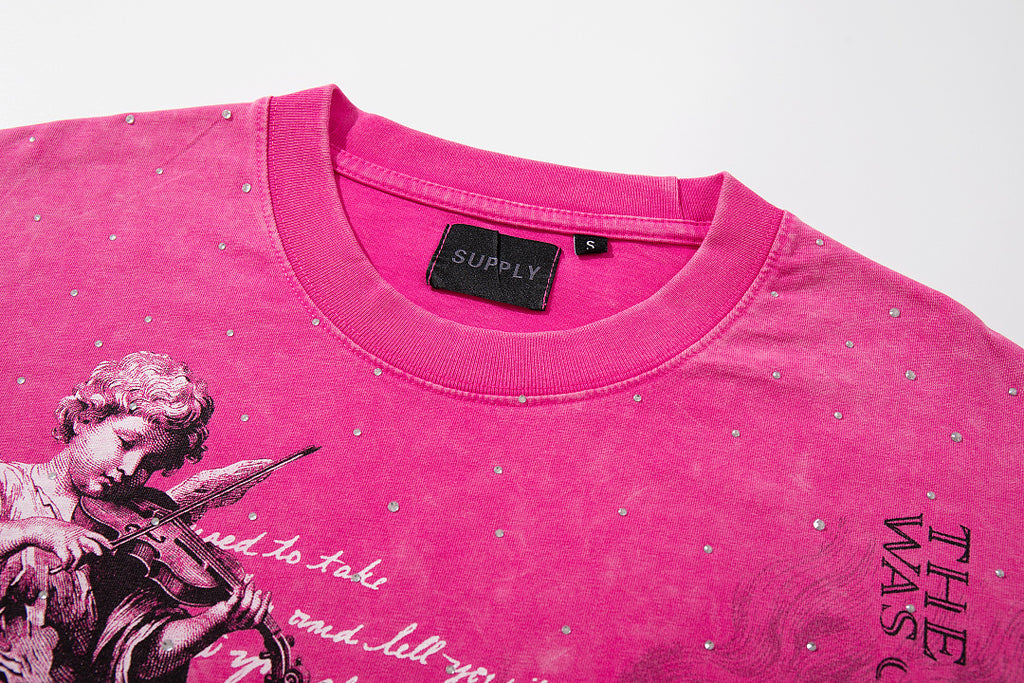 Supply Streetline Rhinestone Graphic Oversized Tee