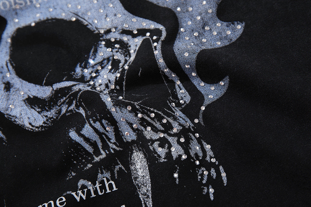 Supply District Rhinestone Graphic Oversized Streetwear Tee
